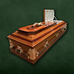 Ataúd MDF Clasico Imperial Cedro Cristo